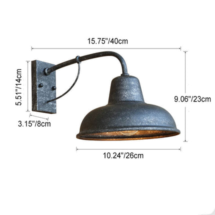 Outdoor Wall Sconce Lamp, Gooseneck Barn Light for Patio