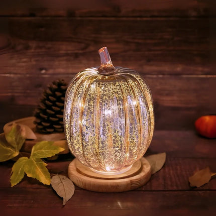 Hand-Blown Glass Lamp with Built-In Timer | Unique Artisanal Lighting for Cozy Atmospheres