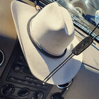 Cowboy Hat Holder for Car, Cowboy Hat Rack for Truck Dashboard, Western Hat Holder with Suction Cup and Lasso Rope