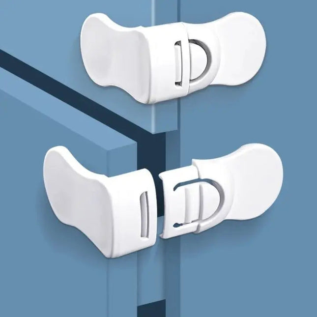 Cabinet Locks for Kids, Child Safety Drawer Locks with Adhesive Tape, No Drill Cabinet Lock for Dressers