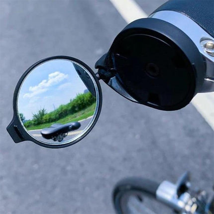 Bike Rearview Mirror, Foldable Convex Bicycle Mirror, Adjustable Handlebar Bike Mirror for Any Bike