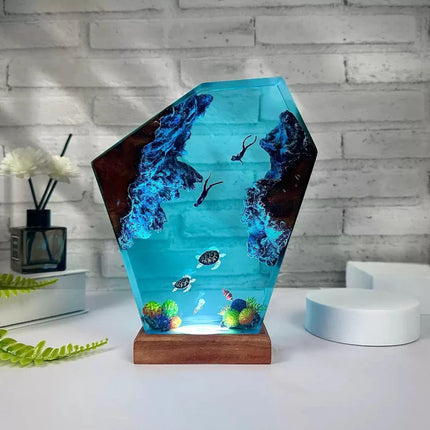 Nature-Inspired Night Light with Multiple Color Options | Premium Resin Design for Relaxing Ambiance