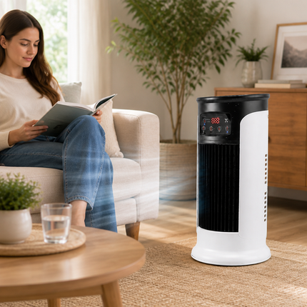 Portable Air Cooler, Windowless Swamp Cooler for Bedroom and Office