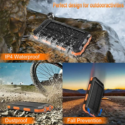 Portable Power Bank 500000mAh with Solar Panel, Solar Power Bank for Camping – image 6