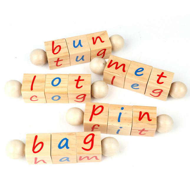 Alphabet Building Blocks, Wooden Blocks with Letters