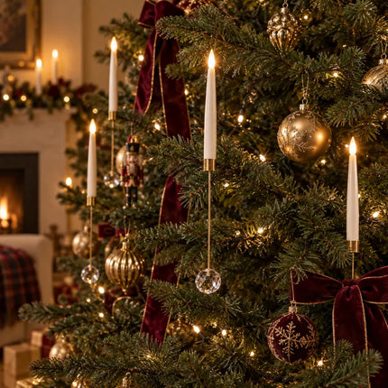 Christmas Tree Candles with Remote, Flameless Candles with Ornaments – image 5