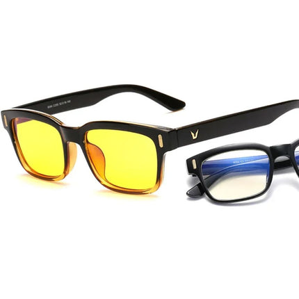 Blue Light Glasses, Blue Light Blocking Glasses for Computer, Eye Strain Glasses with Clear or Yellow Lenses
