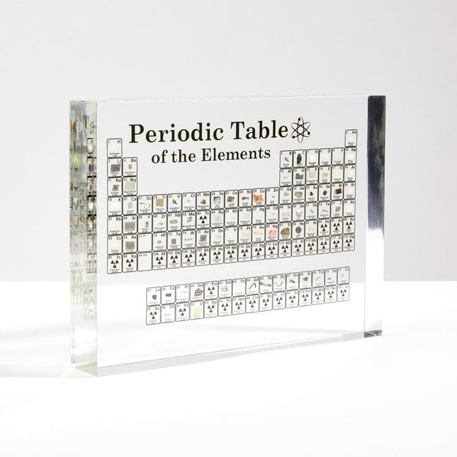 Periodic Table Display with Elements Mockup, Acrylic Periodic Table of Elements Desk Decor