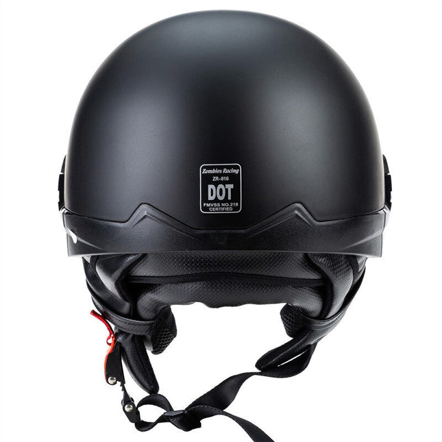 DOT Approved Motorcycle Helmet, Open Face Motorcycle Helmet with Visor, Lightweight Cruiser Biker Helmet with Neck Cover_01