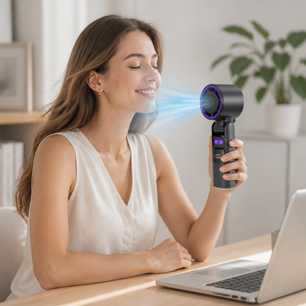 Portable Fan, Rechargeable Handheld Fan with Semiconductor Cooling Plate