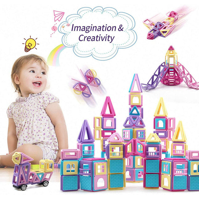 Magnetic Tiles, Magnetic Blocks and Building Blocks in Macaron Colors
