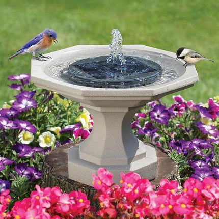 Solar Bird Bath Fountain, Solar Fountain Pump with 4 Spray Modes, Floating Solar Outdoor Fountain for Garden and Pond