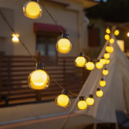 Solar String Lights with Remote Control & 8 Lighting Modes | Waterproof Outdoor Decor for Enchanting Atmospheres