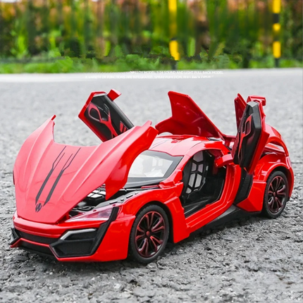 Lykan HyperSport Die-cast Metal Super Car Model 1:24 Scale | Openable Doors & Detailed Interior for Collectors and Enthusiasts