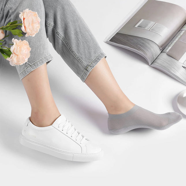 No Show Socks, Ultra Thin Cotton Socks with Seamless Ankles