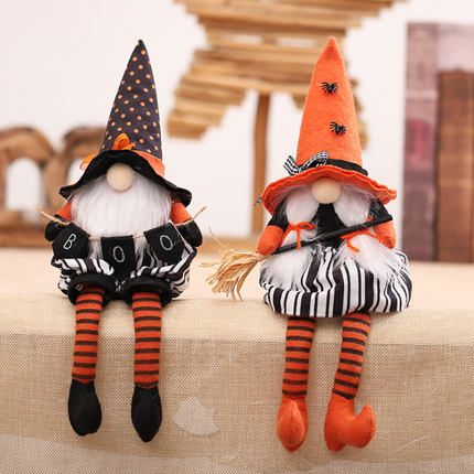 Halloween Gnomes Plush Long Legged, Nisse Tomte Elf Doll Handmade