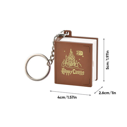 Mini Pop Up Book Keychain, Miniature Book with Aircraft Carrier Scene