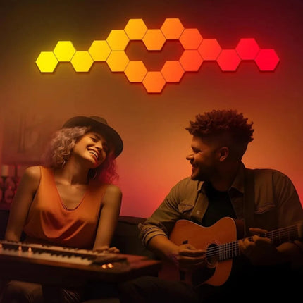 Honeycomb Hexalight Smart LED Wall Panels with App Control | Customizable Color Lighting for Gaming and Ambiance