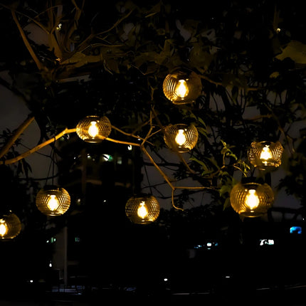 Solar-Powered Luminous Lantern with Automatic Dusk Sensor | Weather-Resistant Illumination for Outdoor Spaces