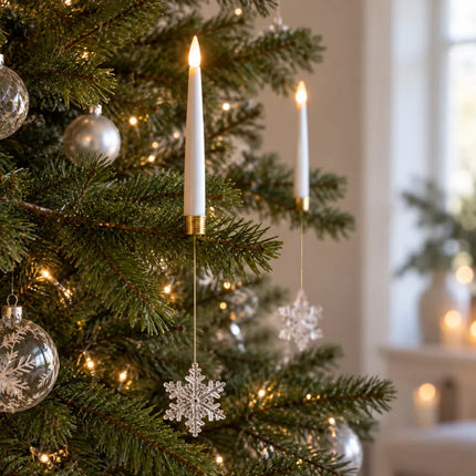 Christmas Tree Candles with Remote, Christmas Decorations