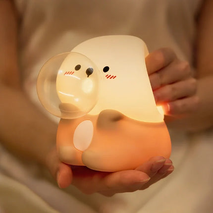 SqueezeBuddies Night Light with Adjustable Brightness | Portable Rechargeable Light for Cozy Bedtime Atmosphere