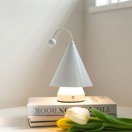 Cordless Dimmable GlowCap Lamp with Unique Cone Design | Stylish Rechargeable Lighting for Modern Elegance