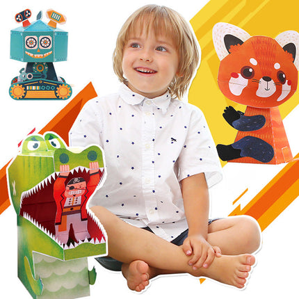 Origami Paper Kit with Folding Book, Arts and Crafts for Kids, Educational Toys for Girls and Boys, DIY Craft Kit