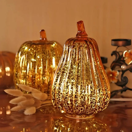 Hand-Blown Glass Lamp with Built-In Timer | Unique Artisanal Lighting for Cozy Atmospheres