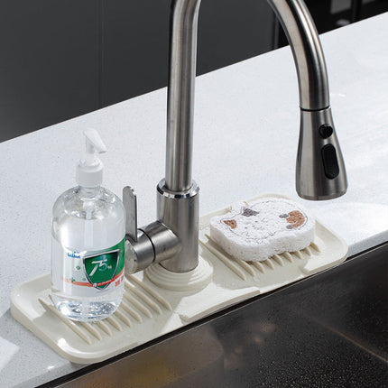 Silicone Sink Mat for Faucet, Sink Splash Guard for Kitchen Countertop