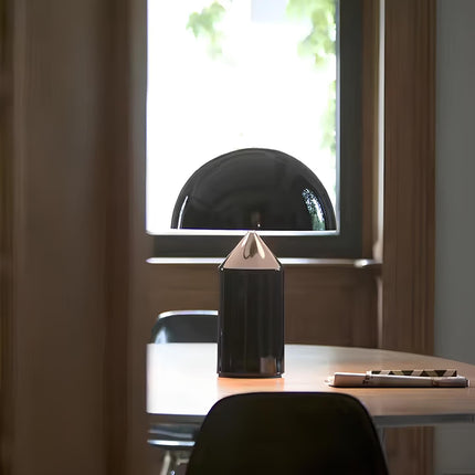 Dimmable Table Lamp with USB Rechargeable LED | Sleek Metal Mushroom Design for Stylish Illumination