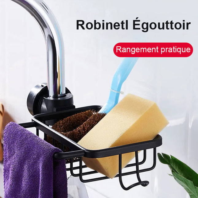Hanging Shower Caddy No Drilling, Aluminum Shower Soap Holder for Faucet or Rod