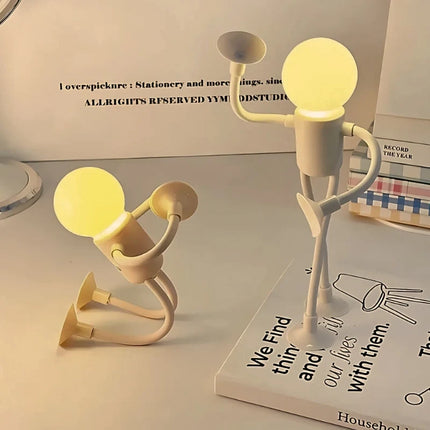 Bendable Desk Lamp with Flexible Limbs & Suction Cups | Quirky Lighting for Creative Spaces