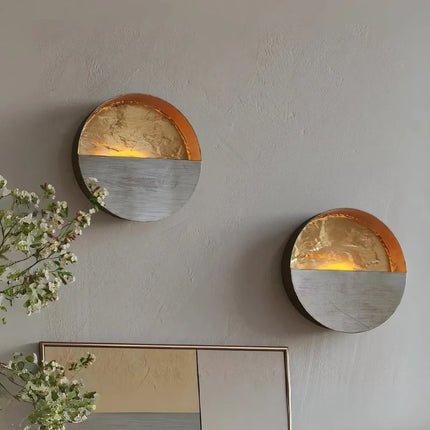 Eclipse Wall Candle Holder with Sculptural Design | Handcrafted Iron Decor for Luxurious Ambient Lighting