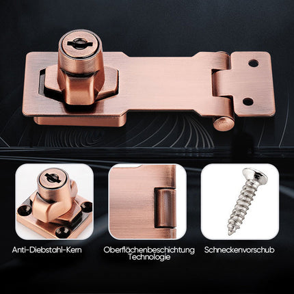 No Drill Door Lock with Keys, Door Latch for Glass Doors