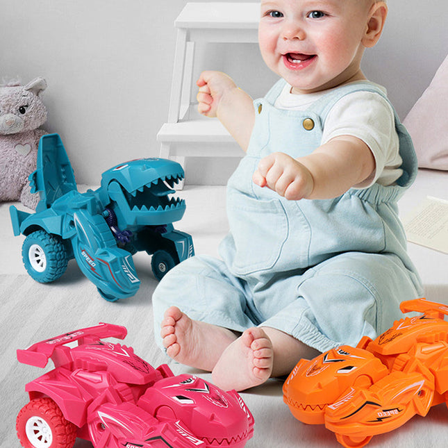 Dinosaur Car Toy for Kids, 2 in 1 Transforming Dino Car, Deformed Dinosaur Toys That Transform While Driving