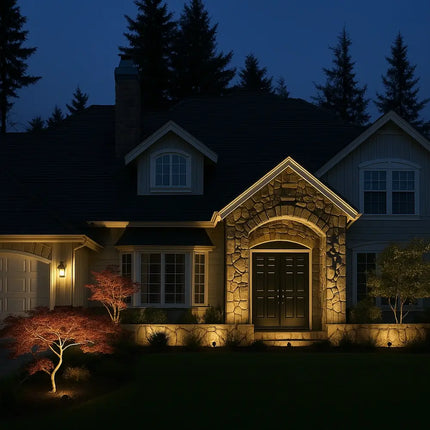 Solar Powered Garden Spotlight with 9 Color Options | Automatic Dusk-to-Dawn Lighting for Outdoor Spaces