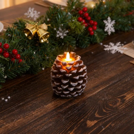 Flameless Pinecone Candles with Remote Control & Timer | Nature-Inspired Ambiance for Cozy Spaces