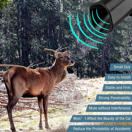 Car Deer Whistle, Deer Deterrent for Bumper and Grille