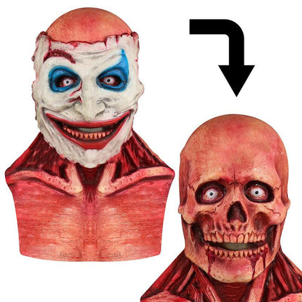 Halloween Costume Mask, Skull Mask with Hood and Magnetic Double Layer