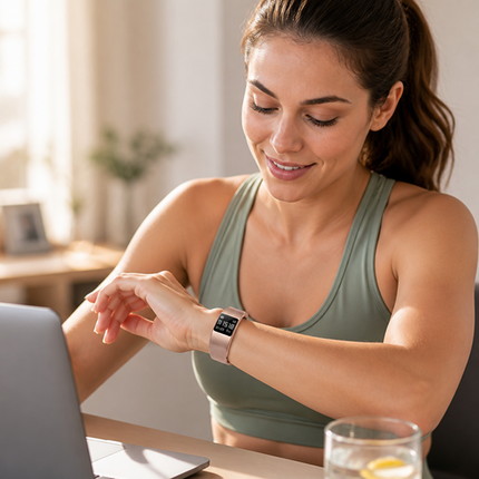 Smart Watch for iPhone and Android, Thin Fitness Watch
