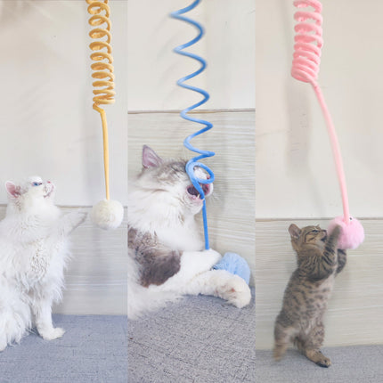 Interactive Plush Cat Toy with Spring Design | Engaging Play for Active Cats