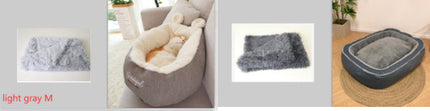 Cozy Warming Pet Bed with Soft Cotton Fabric | Versatile Sleeping Bag & Cushion for Cats and Dogs