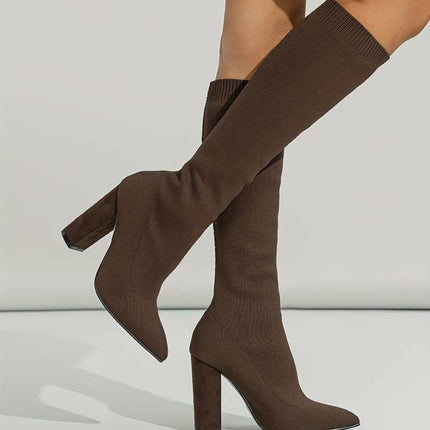Womens Boots, Stretch Heeled Boots with Comfortable Fit – image 10