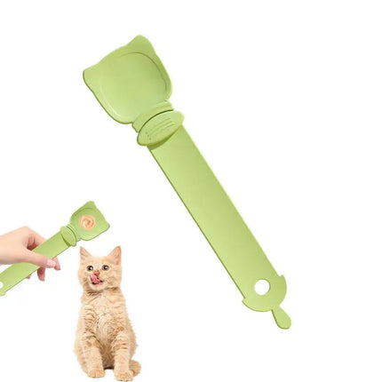 Cat Treat Spoon with Squeeze Feature for Easy Serving | Mess-Free Feeding Tool for Happy Cats