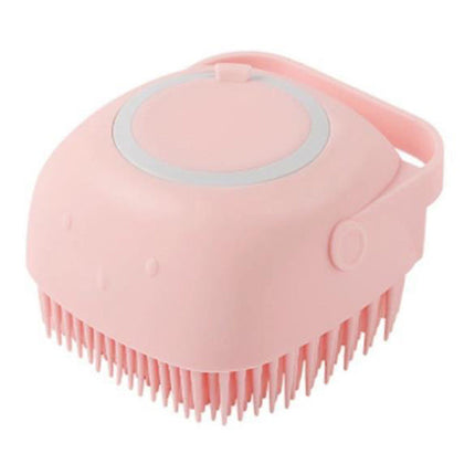 Silicone Dog Bath Brush with Shampoo Dispenser | Gentle Massage Tool for Effective Pet Cleaning