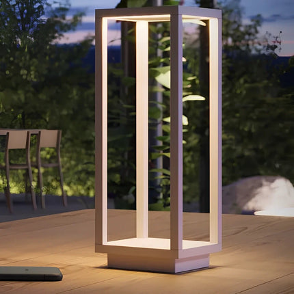 Cordless Dimmable Lantern with Touch Control | Modern Aluminum Design for Indoor & Outdoor Illumination