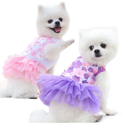 Princess Style Cotton Dog Skirt with Comfortable Fit | Stylish Pet Clothing for All Breeds