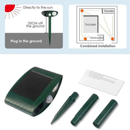 Squirrel Repellent Outdoor, Solar Ultrasonic Pest Repeller for Yard – image 13