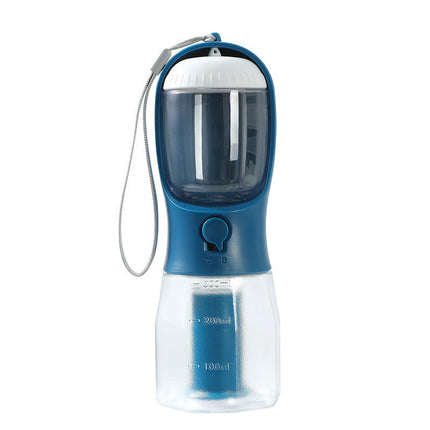 3-in-1 Pet Water Bottle with Filtration System | Portable Dispenser for Food, Water, and Waste Bags