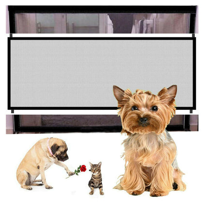 Magic Mesh Pet Gate for Small Pets with Pressure-Mounted Design | Expandable and Easy to Install for Home Safety